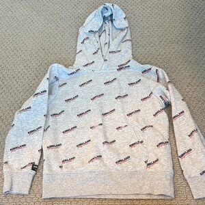 Kirkland Signature Light Gray Logo-Print Hooded Sweatshirt